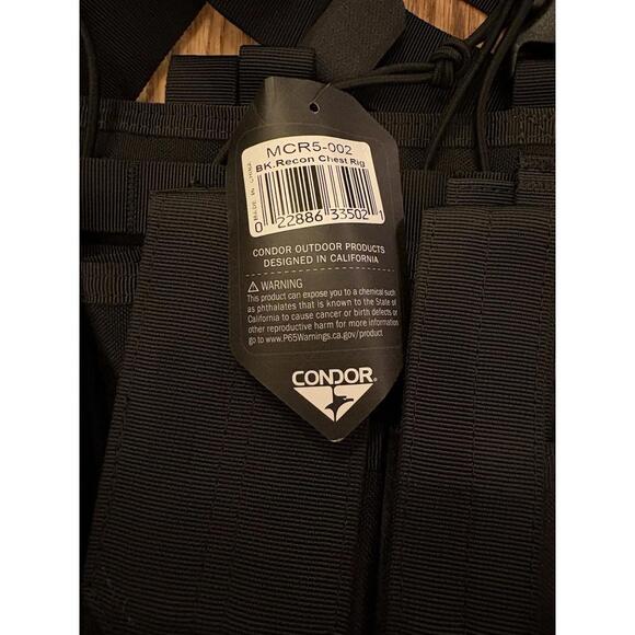 Condor Recon Chest Rig MCR5-002 Black Tactical Military - Picture 2 of 3